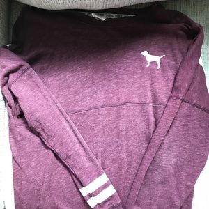 VS Pink maroon long sleeve